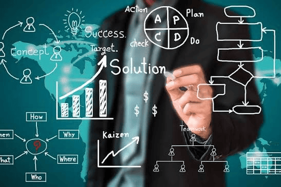 business_consultant_drawing_process_improvement_diagrams_on_glass_board
